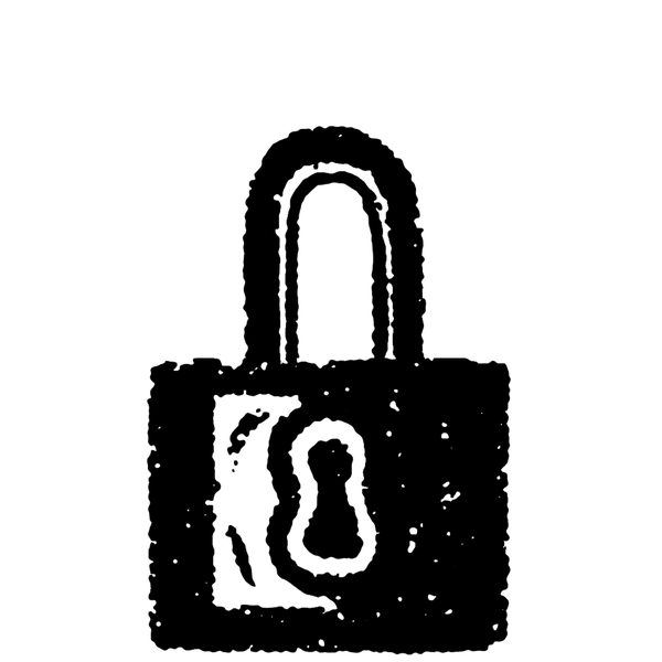 Padlock representing confidential, anonymized sessions